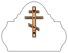 DARAY L 519 BZ WT Bronze Orthodox Cross White Background copy